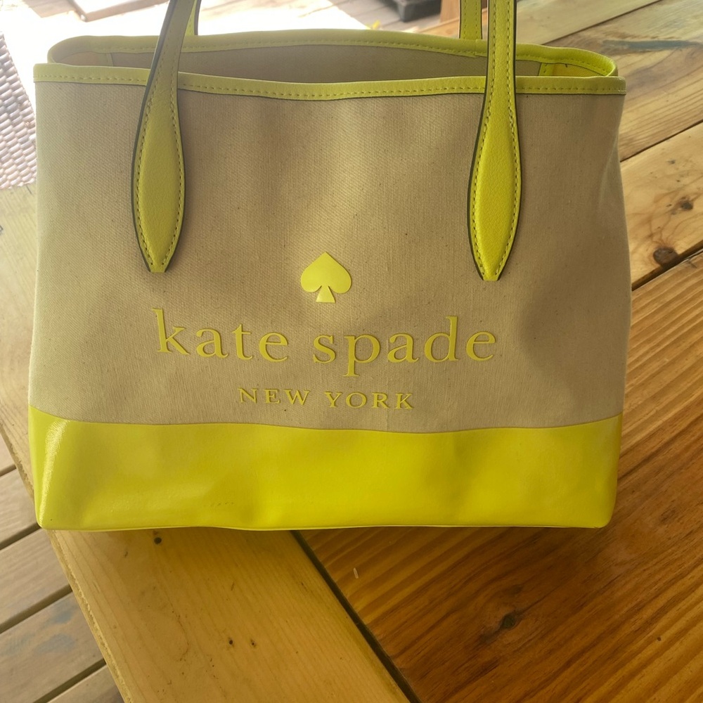 Kate Spade Citrine and Cream Tote Bag